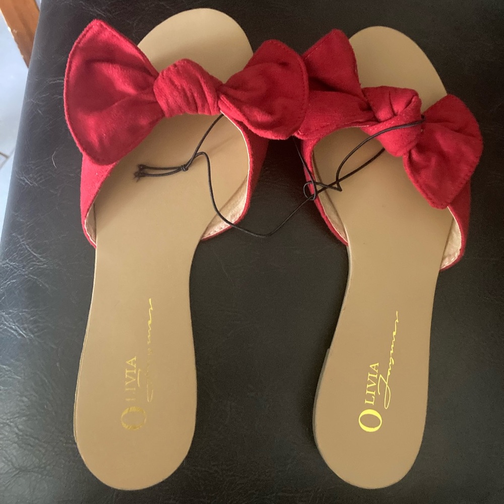 Red Bow Sandals